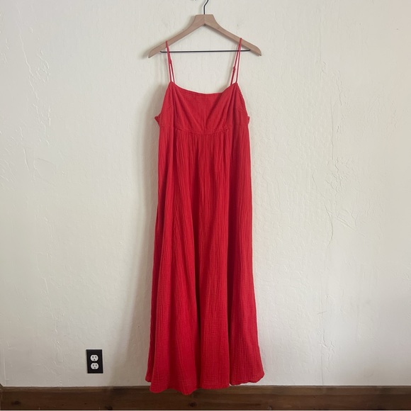 Abercrombie & Fitch Dresses & Skirts - Abercrombie & Fitch Red Gauze Maxi Dress